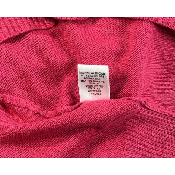 Tera Vera Womens XL Pink Sweater Rayon/Nylon Blend Crew Neck Long Sleeve Ribbed - Picture 7 of 8